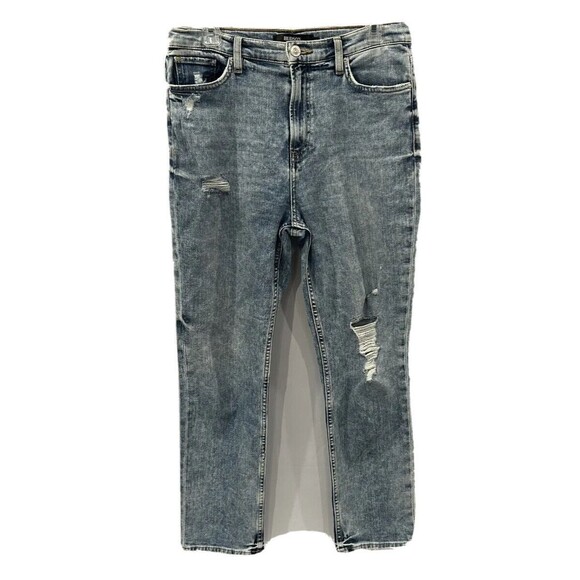 Hudson Holly Jeans Women’s Size 27 Distressed Light Wash Straight Leg - Picture 1 of 6